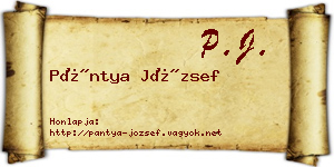 Pántya József névjegykártya