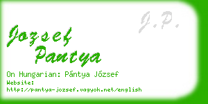 jozsef pantya business card